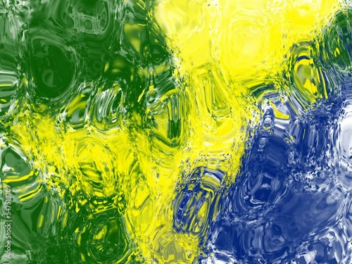 video, moving oil paint, with colors, brazil flag