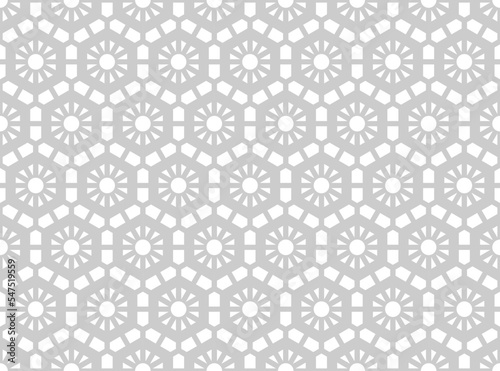 Abstract Seamless Geometric Hexagons Pattern.