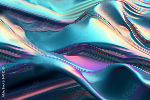 3d rendering, abstract ultraviolet background, holographic foil, iridescent texture, fashion fabric, liquid gasoline surface, waves, metallic reflection, esoteric aura. For creative projects