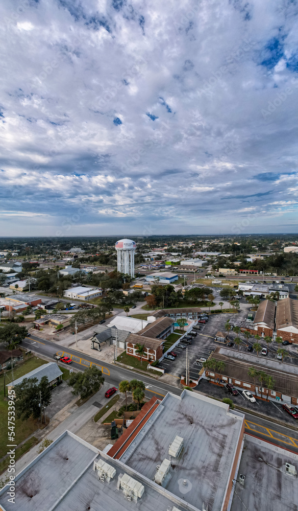 Historic Cocoa Village Florida Aerial Drone View