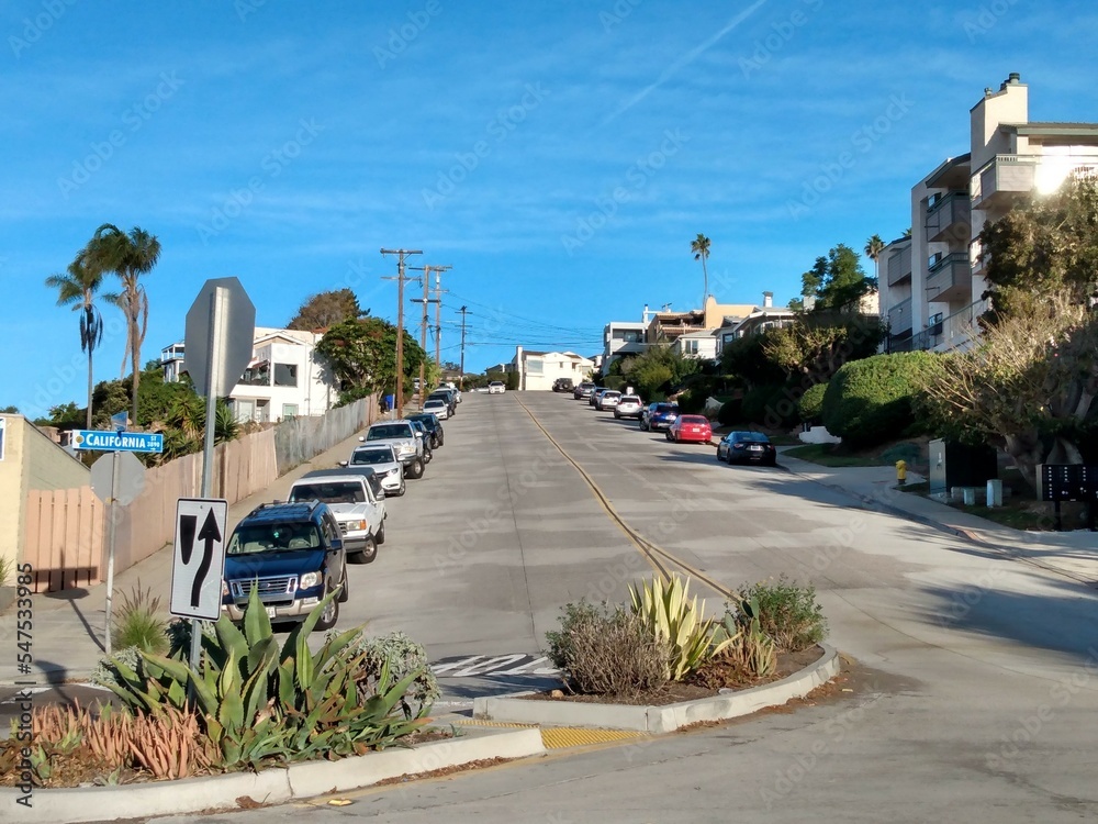 Obraz premium Steep slope California St in San Diego