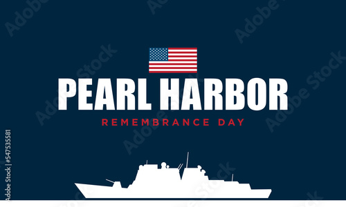Pearl Harbor Remembrance Day Background Design.