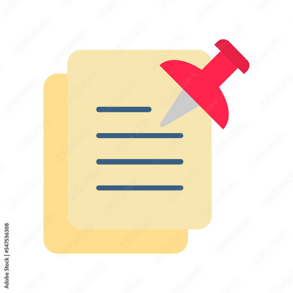Paper Push Pin Icon Paper Push Pin Icon