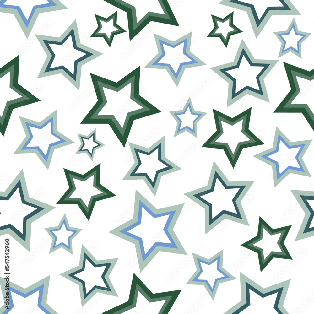 Seamless stars pattern on trendy white color background Seamless stars pattern on trendy white color background