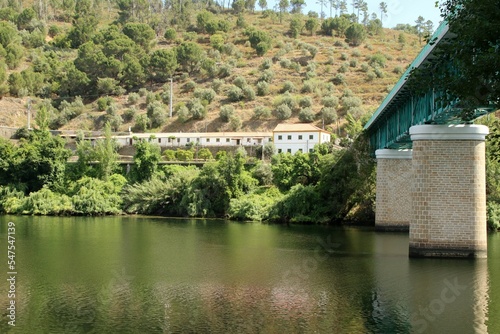 Beautiful view of a bridge over the lake and Belver in a background photo