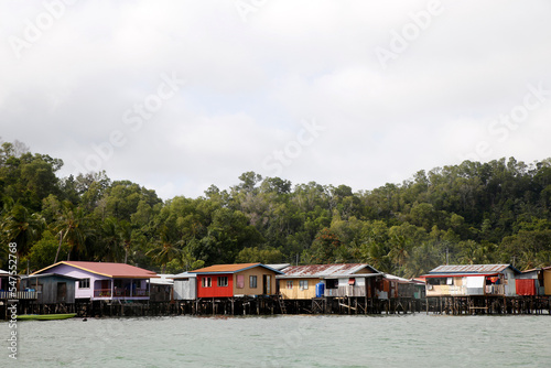 Floating houses, Gaya island, Kota Kinabalu, Malaysia