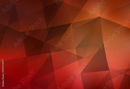 Light Red vector polygon abstract background.