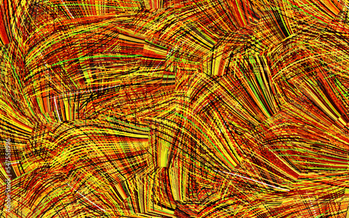 Light Green, Red vector pattern with bent lines.