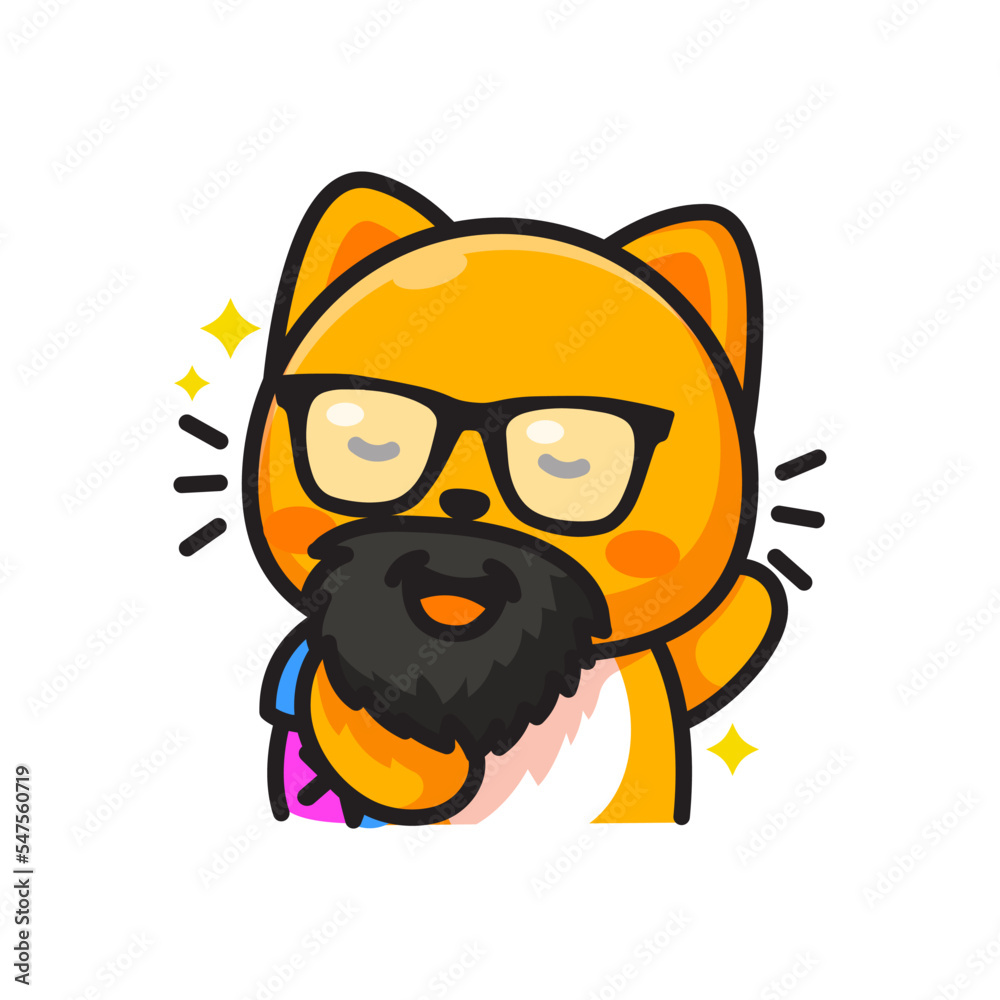 Naklejka premium bearded cat