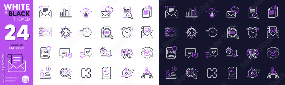 Mail newsletter, Comment and Timer line icons for website, printing. Collection of Chemistry lab, Share mail, Inspect icons. Puzzle, Support, Work home web elements. Teamwork, Idea, Approve. Vector Mail newsletter, Comment and Timer line icons for website, printing. Collection of Chemistry lab, Share mail, Inspect icons. Puzzle, Support, Work home web elements. Teamwork, Idea, Approve. Vector