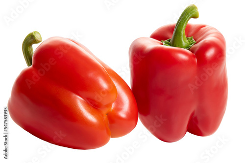 PNG. Paprika red on a white background