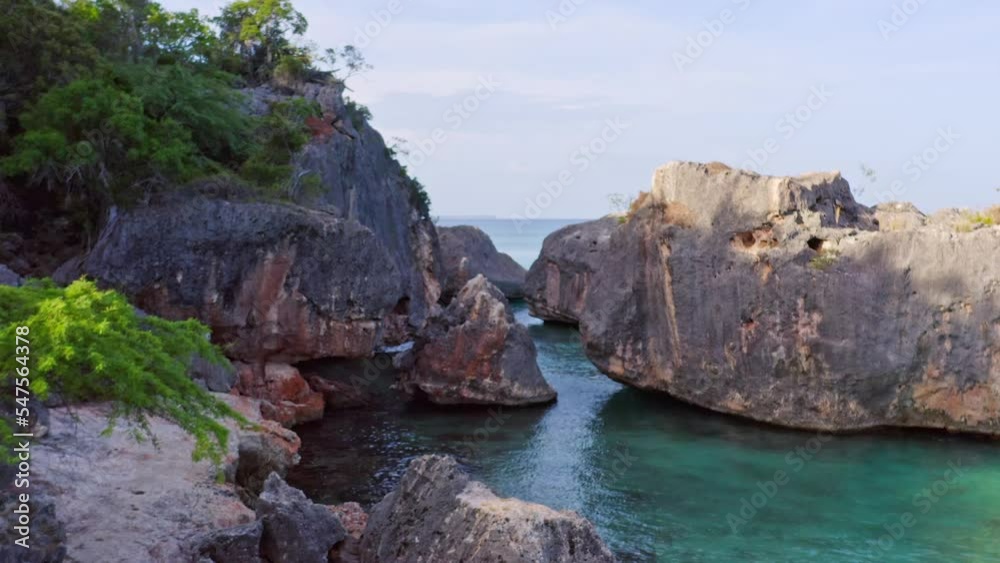 Drone shot of Bahia De Las Aguilas in Dominican Republic Drone shot of Bahia De Las Aguilas in Dominican Republic