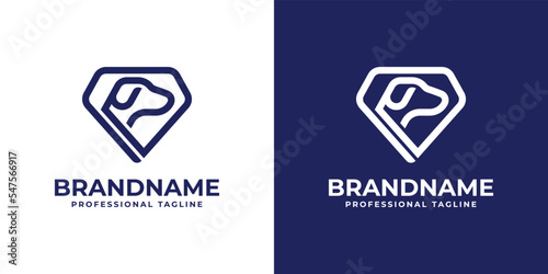 Diamond Dog Logo, suitable for any business related to dog and diamond.