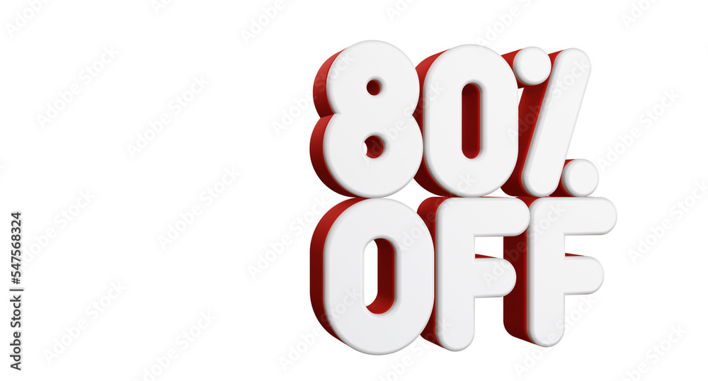 80 percent off 3d rendering 80 percent off 3d rendering