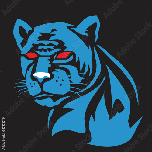  Panther illustration. panther logo ,art, icon , symbol, panther line art colours vector. graphic vector