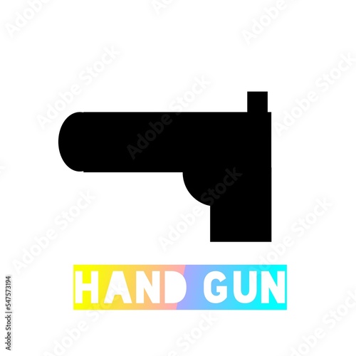 the black handgun illustration