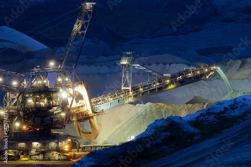 A large bucket wheel excavator in a lignite quarry, Germany photo