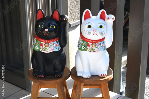 日本の古都　招き猫のいる鎌倉の風景