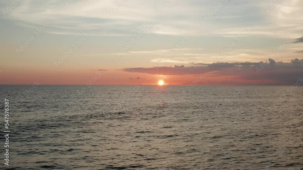 Panoramic view of the Indian Ocean at sunset, Indonesia Panoramic view of the Indian Ocean at sunset, Indonesia