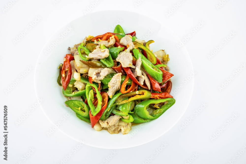 Hunan home-cooked chili fried pork Hunan home-cooked chili fried pork