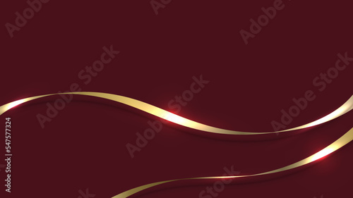 Abstract ribbon lines elements with glowing light effect on background.