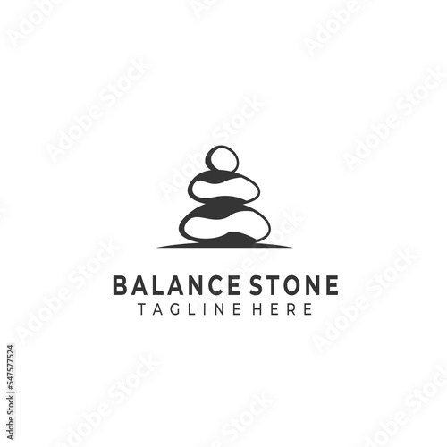 Wall Mural vintage line balance stone vector illustration design