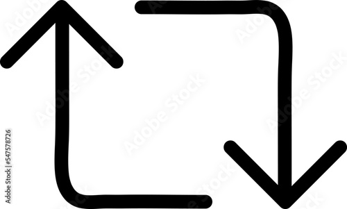 Retweet arrows symbol flat vector icon for apps and websites.eps