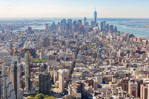 Aerial view of New York City cityscape © Kit Leong