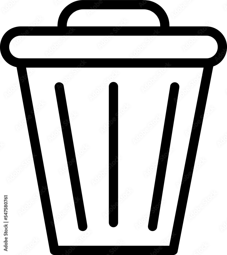 Trash . line vector icon on white background..eps Trash . line vector icon on white background..eps