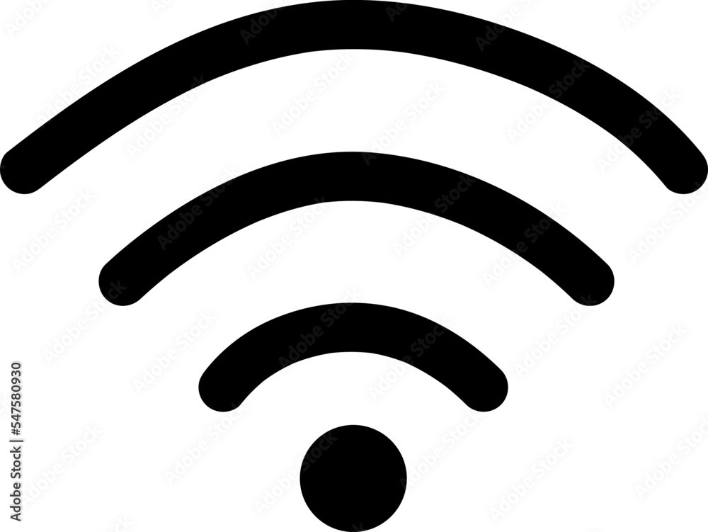 Wifi signal icon wireless symbol connection on white background..eps Wifi signal icon wireless symbol connection on white background..eps