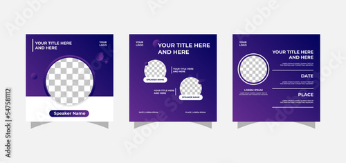 Webinar social media post template