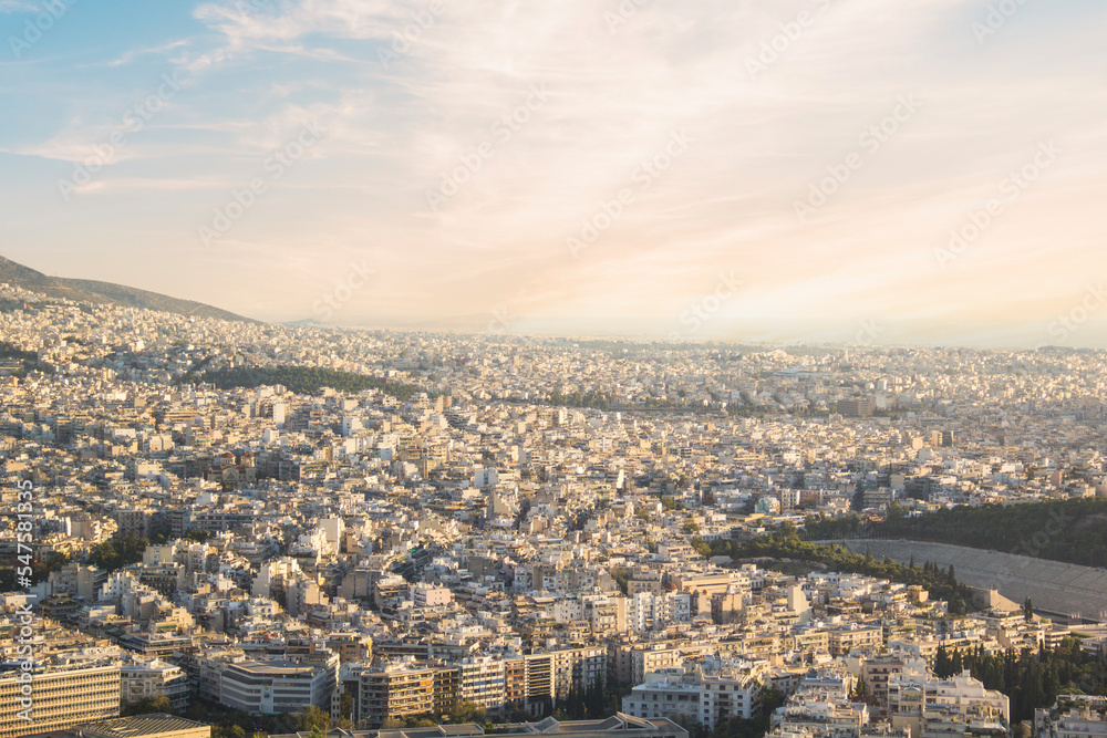 Beautiful view of Athens landscape, Greece