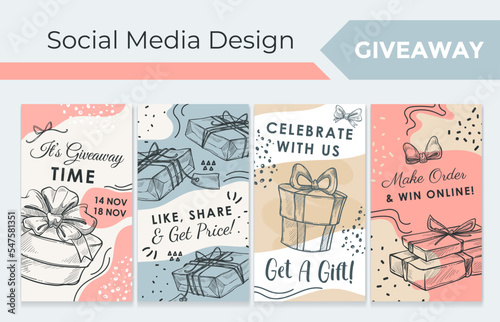 Social media page set for online giveaway promotion