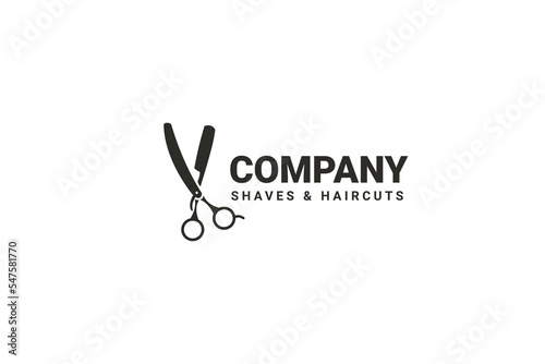 Hair Scissor Hipster Vintage Logo Vector Icon Illustration