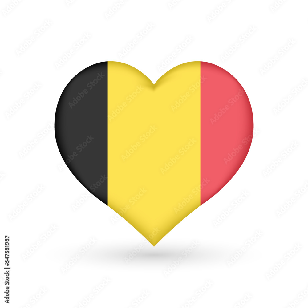 Heart banner, flag of Belgium Heart banner, flag of Belgium