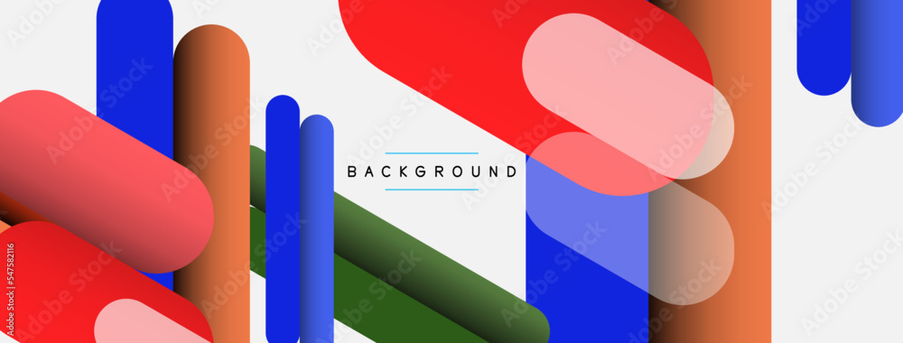 Overlapping round shapes and lines background. Vector illustration for wallpaper banner background or landing page Overlapping round shapes and lines background. Vector illustration for wallpaper banner background or landing page