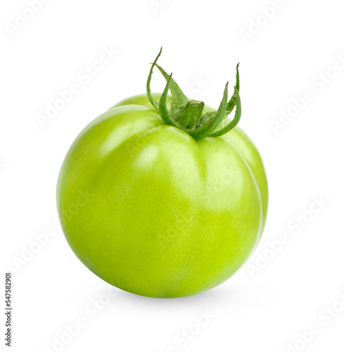Fresh green tomatoes isolated on transparent background (.PNG)