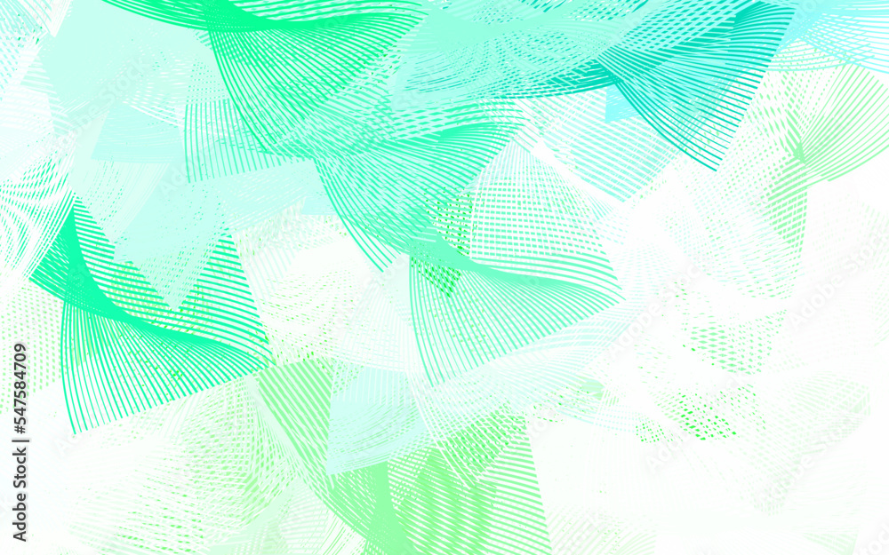 Fototapeta premium Light Green vector background with abstract shapes.