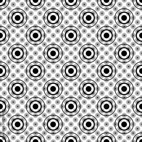 Seamless pattern. Vector geometric background  rings of different sizes.