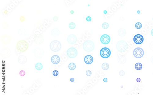 Light Multicolor vector background with bubbles.