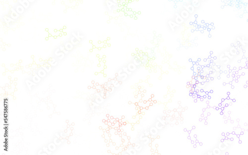 Light Multicolor vector background with forms of artificial intelligence.