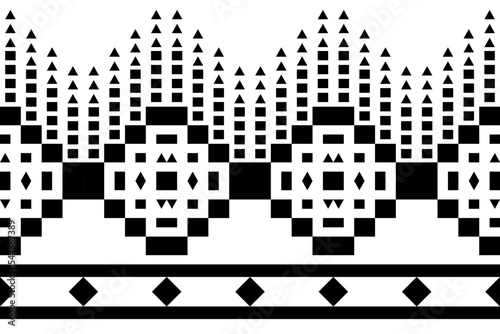 Tribal hand drawn background, ethic doodle pattern, ink illustration