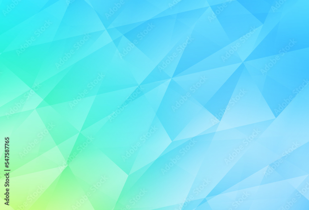 Fototapeta premium Light Blue, Green vector gradient triangles template.