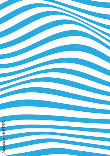 Blue Wavy Lines Background Design Template