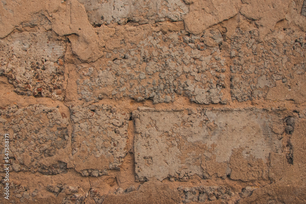 texture of an old cement block wall