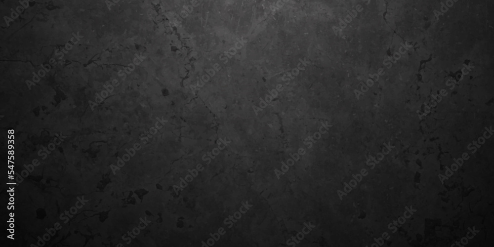 Black stone concrete grunge texture and backdrop background anthracite panorama. Panorama dark grey black slate background or texture.