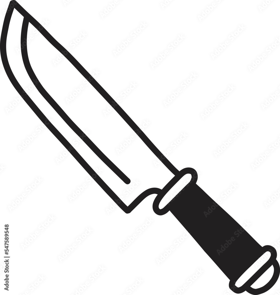 Hand Drawn cooking knife illustration Hand Drawn cooking knife illustration