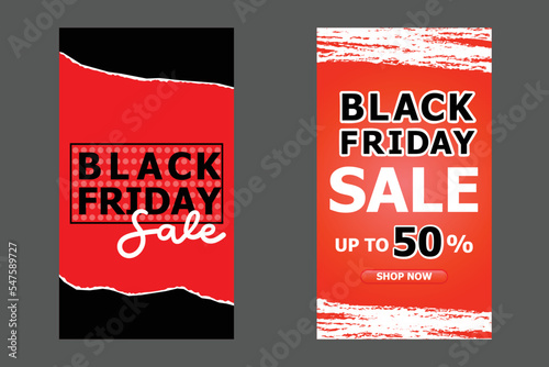 Black Friday Story Template layout for promotion sale