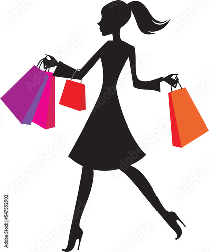 women shopping model