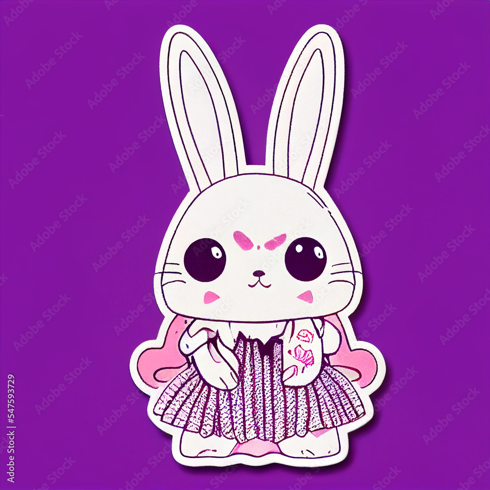 Obraz premium sticker, Rabbit bunny, design